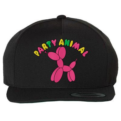 Party Animal Balloon Dog Funny Birthday Partying Design Wool Snapback Cap