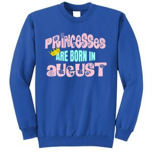 Princesses Are Born August Black Leo Virgo Birthday Gift Sweatshirt