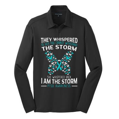 PTSD Awareness Butterfly Posttraumatic Stress Disorder Silk Touch Performance Long Sleeve Polo