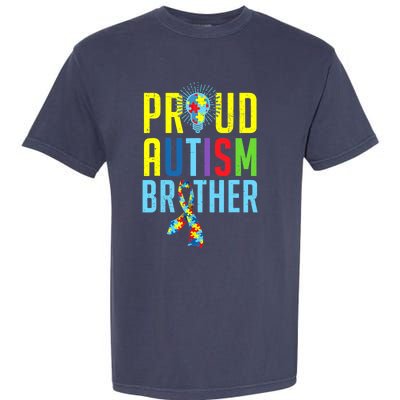 Proud Autism Brother | Sibling Autism Awareness Garment-Dyed Heavyweight T-Shirt