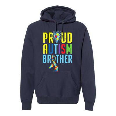 Proud Autism Brother | Sibling Autism Awareness Premium Hoodie