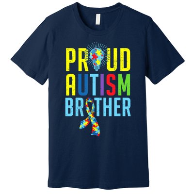 Proud Autism Brother | Sibling Autism Awareness Premium T-Shirt