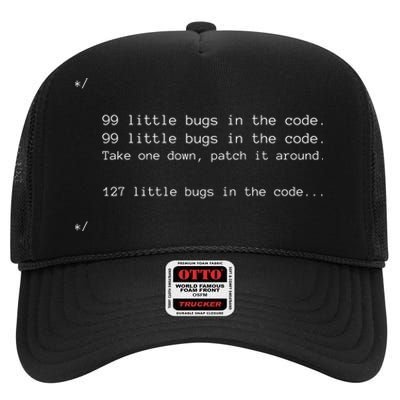 Programmer And Bugs High Crown Mesh Back Trucker Hat