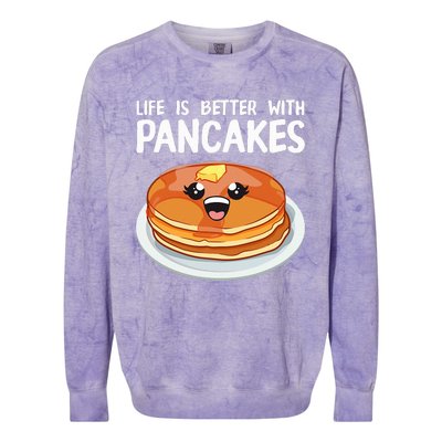 Pancakes Art Brunch Breakfast Pancake Maker Colorblast Crewneck Sweatshirt