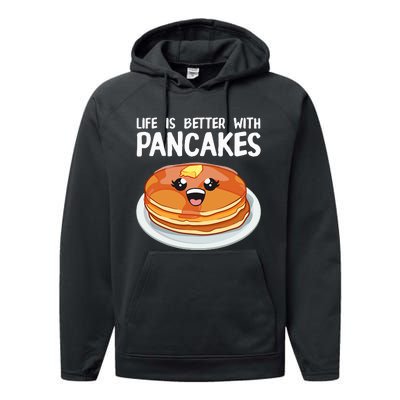 Pancakes Art Brunch Breakfast Pancake Maker Performance Fleece Hoodie