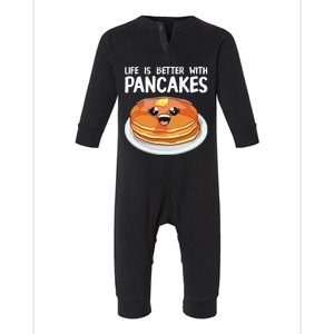 Pancakes Art Brunch Breakfast Pancake Maker Infant Fleece One Piece