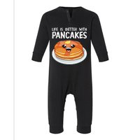 Pancakes Art Brunch Breakfast Pancake Maker Infant Fleece One Piece