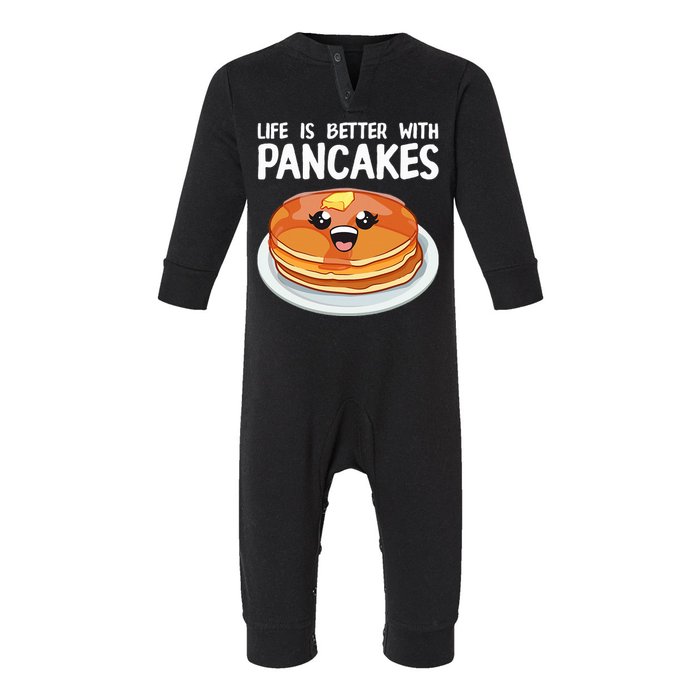 Pancakes Art Brunch Breakfast Pancake Maker Infant Fleece One Piece