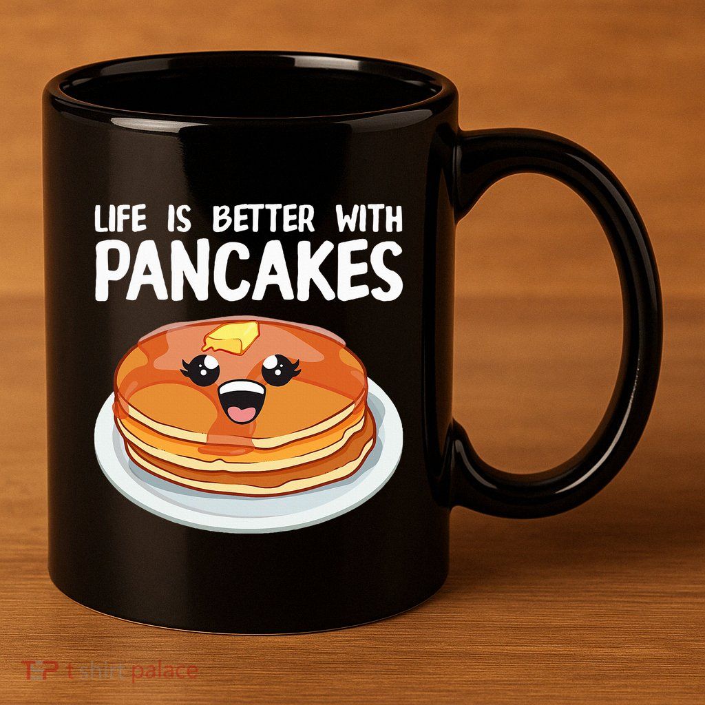 Pancakes Art Brunch Breakfast Pancake Maker 11oz C Handle Ceramic Mug