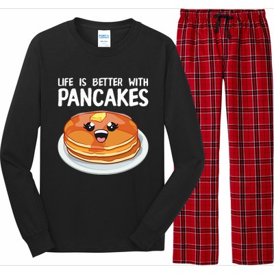 Pancakes Art Brunch Breakfast Pancake Maker Long Sleeve Pajama Set