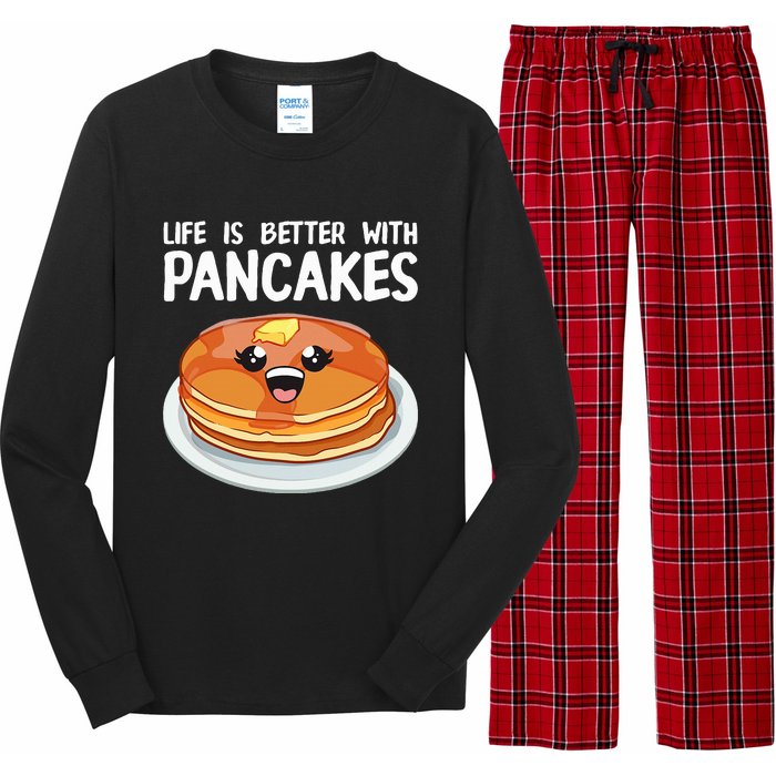 Pancakes Art Brunch Breakfast Pancake Maker Long Sleeve Pajama Set