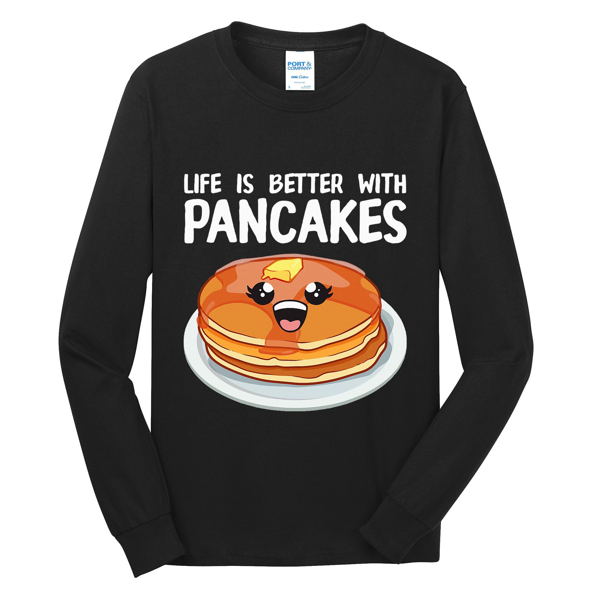 Pancakes Art Brunch Breakfast Pancake Maker Tall Long Sleeve T-Shirt