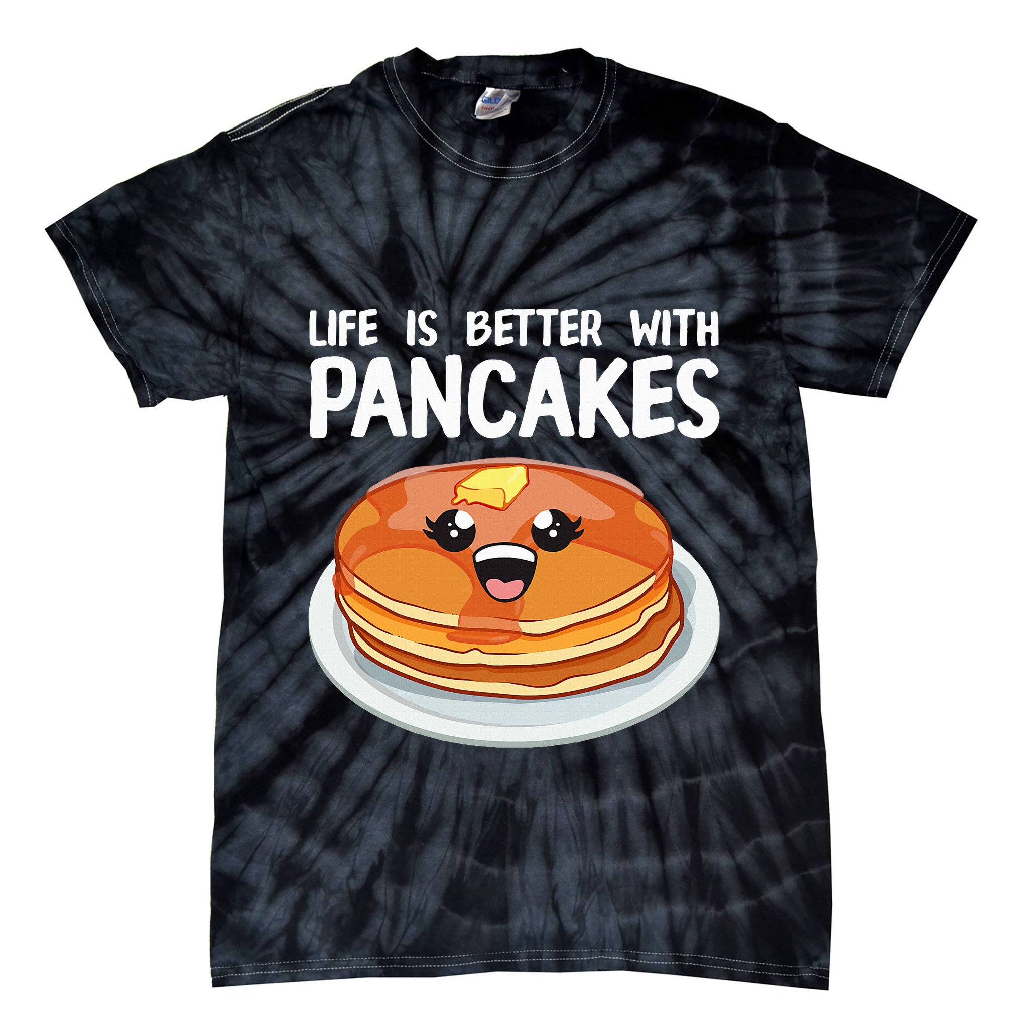 Pancakes Art Brunch Breakfast Pancake Maker Tie-Dye T-Shirt
