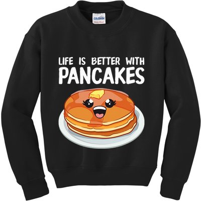 Pancakes Art Brunch Breakfast Pancake Maker Kids Sweatshirt
