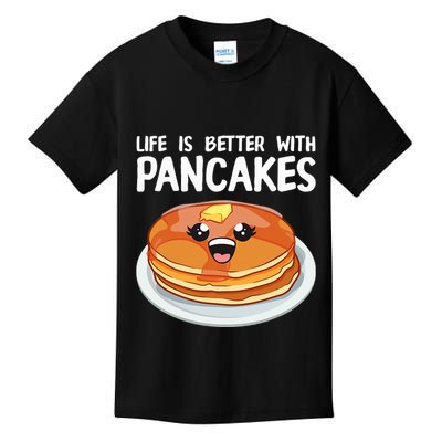 Pancakes Art Brunch Breakfast Pancake Maker Kids T-Shirt