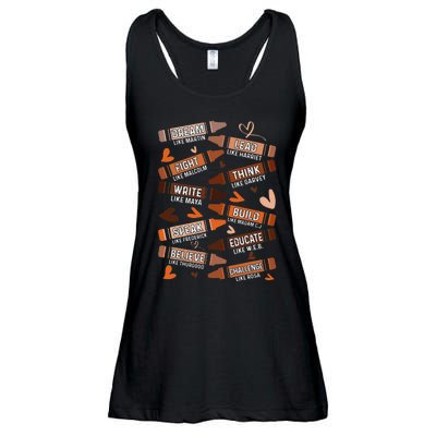 Pride African Black History Month Teacher Teach Juneteenth Ladies Essential Flowy Tank