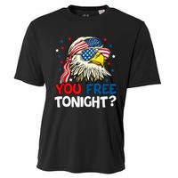 Patriotic American Bald Eagle 4th Of July You Free Tonight Cooling Performance Crew T-Shirt