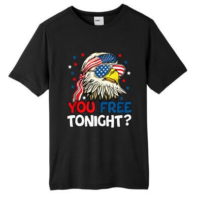 Patriotic American Bald Eagle 4th Of July You Free Tonight Tall Fusion ChromaSoft Performance T-Shirt