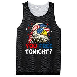 Patriotic American Bald Eagle 4th Of July You Free Tonight Mesh Reversible Basketball Jersey Tank