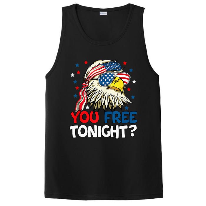 Patriotic American Bald Eagle 4th Of July You Free Tonight PosiCharge Competitor Tank