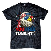 Patriotic American Bald Eagle 4th Of July You Free Tonight Tie-Dye T-Shirt