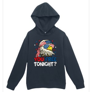 Patriotic American Bald Eagle 4th Of July You Free Tonight Urban Pullover Hoodie