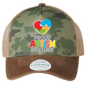 Proud Autism Brother Autism Awareness Day Tee Legacy Tie Dye Trucker Hat