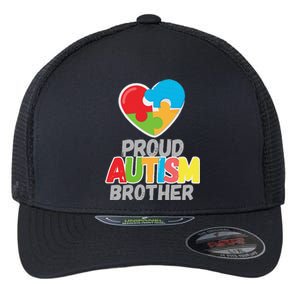 Proud Autism Brother Autism Awareness Day Tee Flexfit Unipanel Trucker Cap