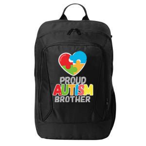 Proud Autism Brother Autism Awareness Day Tee City Backpack