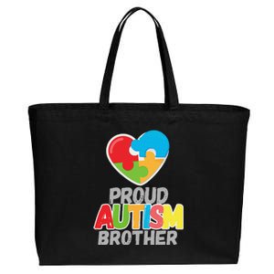 Proud Autism Brother Autism Awareness Day Tee Cotton Canvas Jumbo Tote