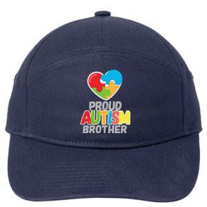 Proud Autism Brother Autism Awareness Day Tee 7-Panel Snapback Hat