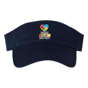 Proud Autism Brother Autism Awareness Day Tee Valucap Bio-Washed Visor