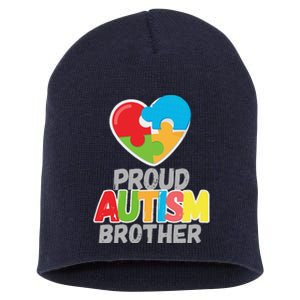 Proud Autism Brother Autism Awareness Day Tee Short Acrylic Beanie