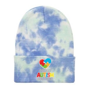 Proud Autism Brother Autism Awareness Day Tee Tie Dye 12in Knit Beanie