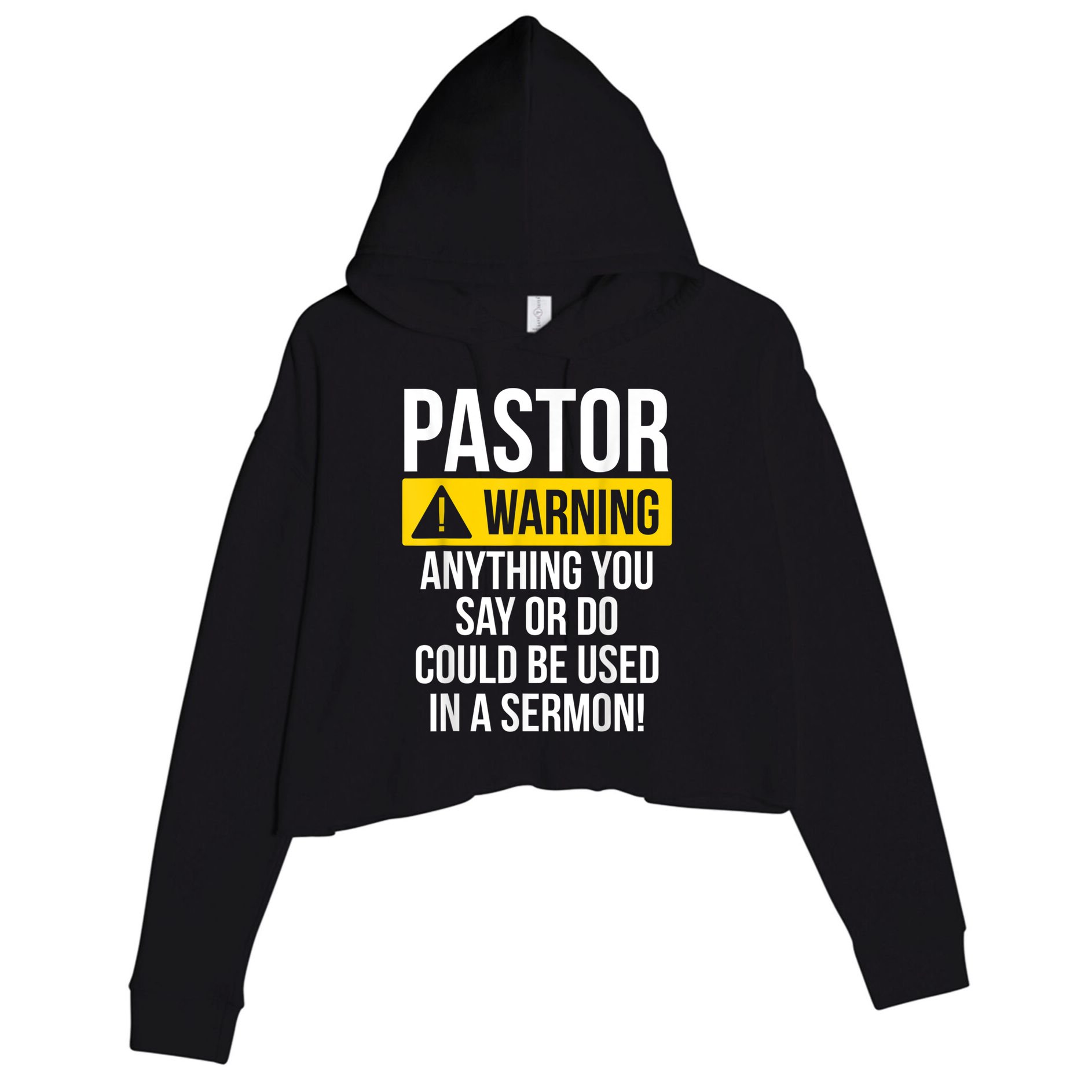 Pastor Appreciation Best Priest Christian Jesus God Bible Crop Fleece Hoodie