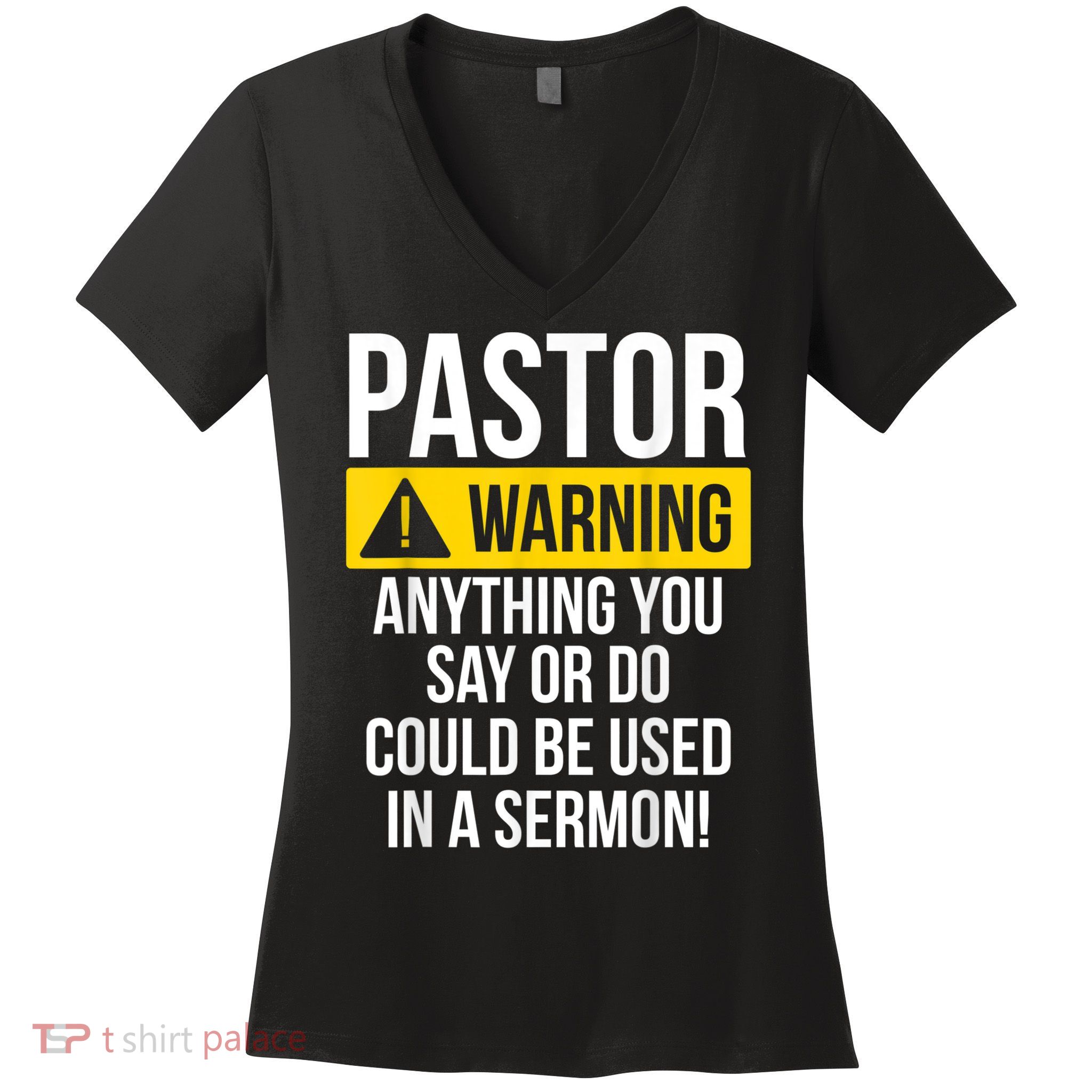 Pastor Appreciation Best Priest Christian Jesus God Bible Women's V-Neck T-Shirt