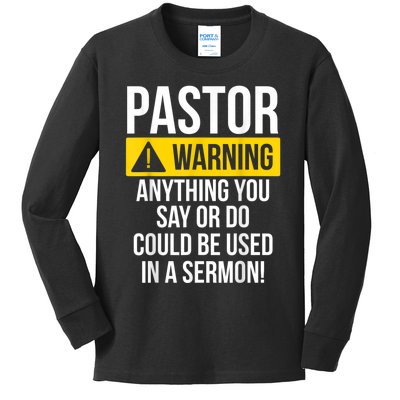 Pastor Appreciation Best Priest Christian Jesus God Bible Kids Long Sleeve Shirt