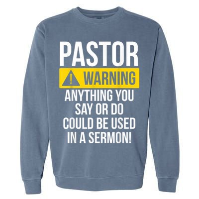 Pastor Appreciation Best Priest Christian Jesus God Bible Garment-Dyed Sweatshirt