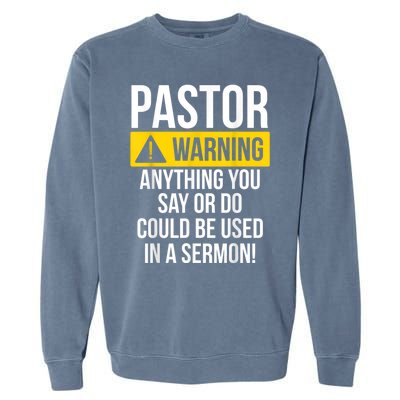 Pastor Appreciation Best Priest Christian Jesus God Bible Garment-Dyed Sweatshirt