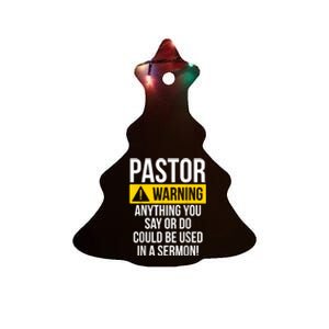 Pastor Appreciation Best Priest Christian Jesus God Bible Ceramic Tree Ornament