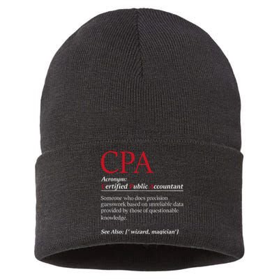 Public Accountant Bookkeeper Tax Auditor Financial Analyst Sustainable Knit Beanie