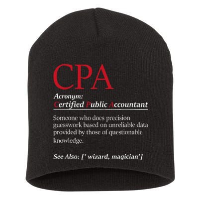 Public Accountant Bookkeeper Tax Auditor Financial Analyst Short Acrylic Beanie