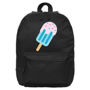 Pink And Blue With Sprinkles Popsicle 16 in Basic Backpack