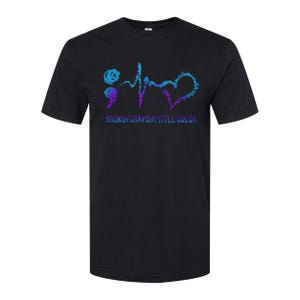 Prevention Awareness Broken Crayons Still Color Suicide Softstyle CVC T-Shirt