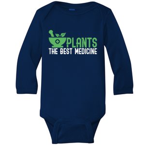 Plants Are Best Medicine Treatt Chinese Medicine Meaningful Gift Baby Long Sleeve Bodysuit