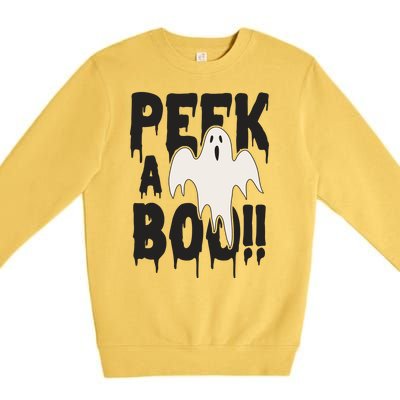 Peek A Boo Halloween Ghost Premium Crewneck Sweatshirt