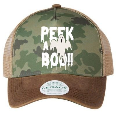 Peek A Boo Halloween Ghost Legacy Tie Dye Trucker Hat