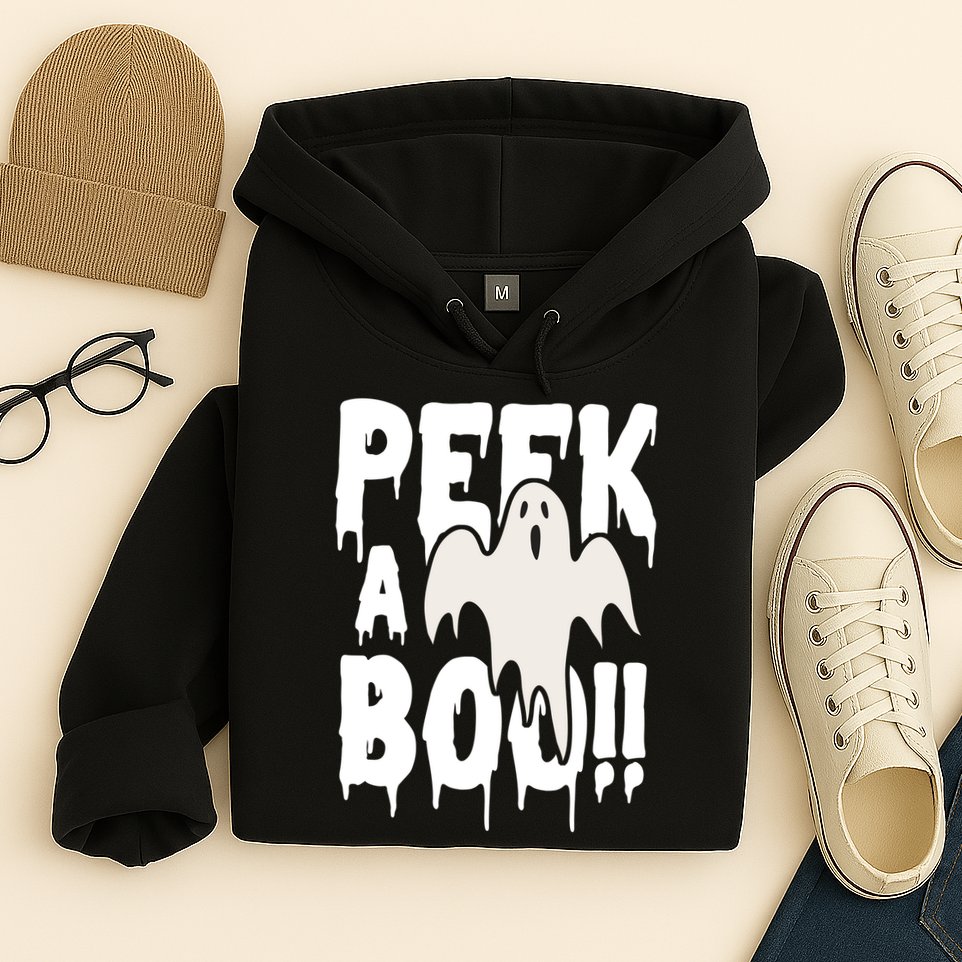 Peek A Boo Halloween Ghost Hoodie