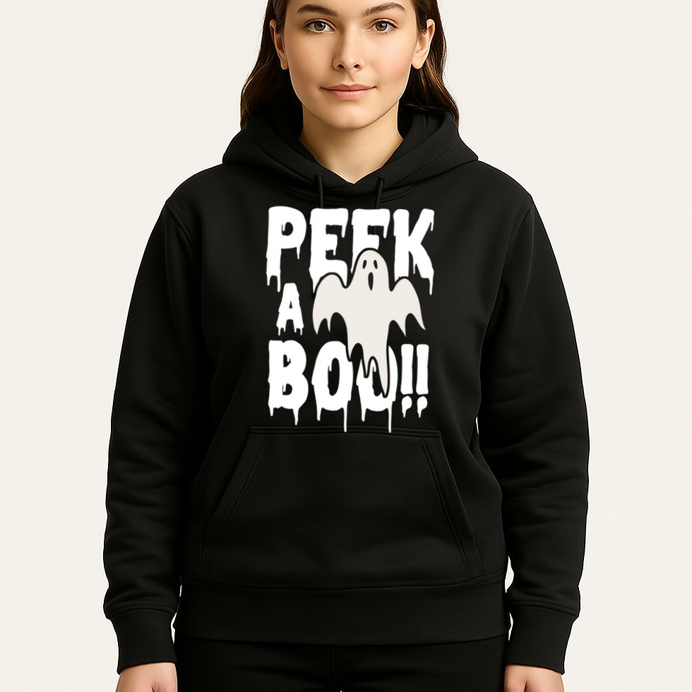 Peek A Boo Halloween Ghost Hoodie