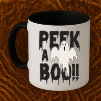 Peek A Boo Halloween Ghost Mug